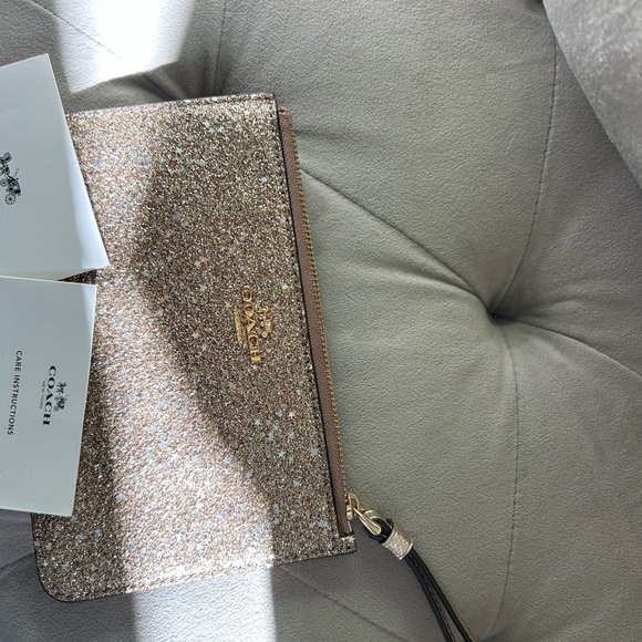 Coach Sparkling Gold Wristlet - Picture 3 of 15